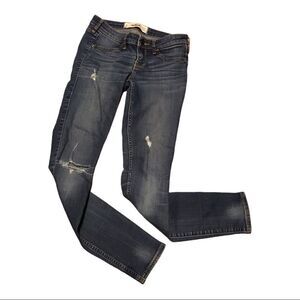 Hollister Distressed Ripped Blue Jeans Waist 25 1R